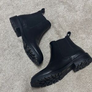 Steve Madden Black Leather Ankle Boots